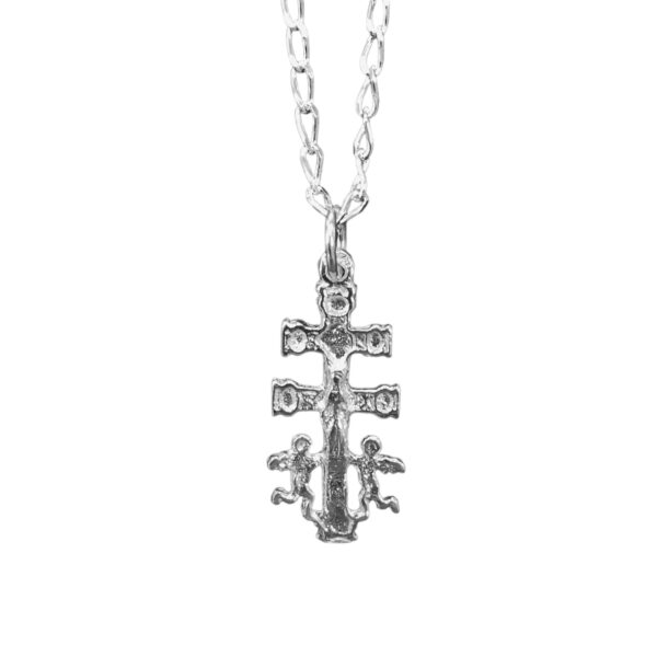 Cruz de Caravaca Bendecida con Cadena - Plata de Ley 925 - Unisex - Imagen 2