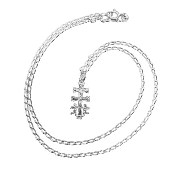 Cruz de Caravaca Bendecida con Cadena - Plata de Ley 925 - Unisex - Imagen 5